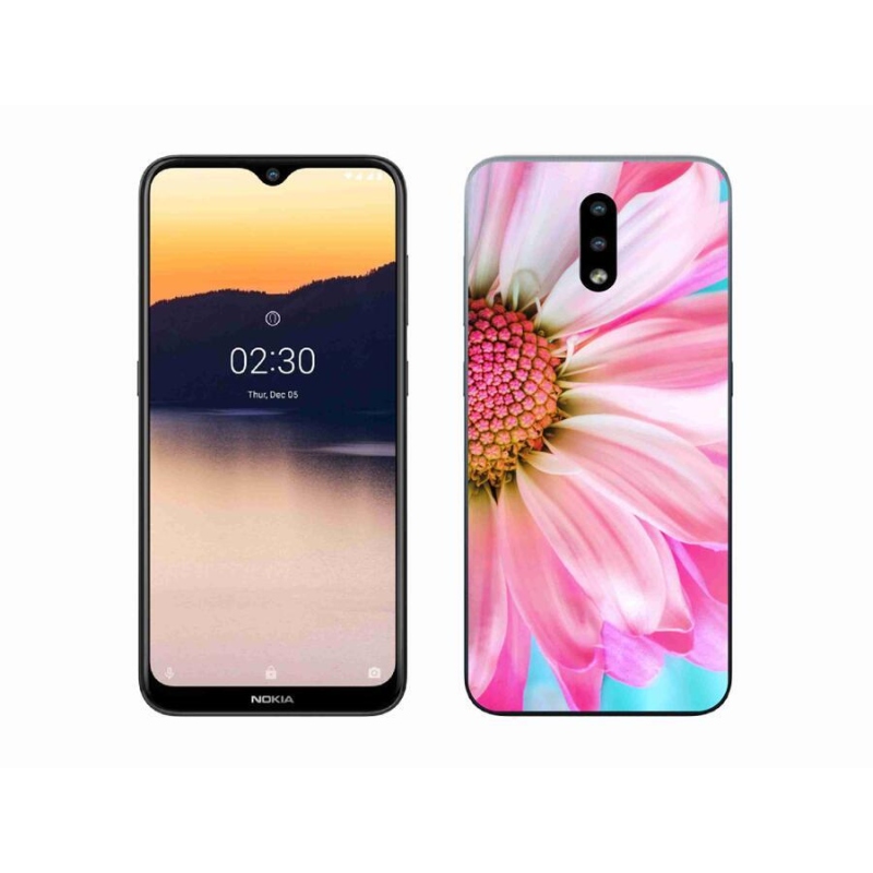 Zselés borítás mmCase Nokia 2.3 készülékhez - rózsaszín virág