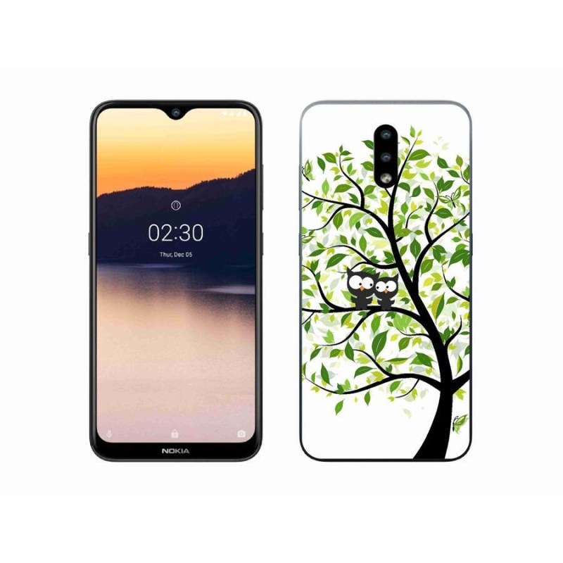 Zselés borító mmCase mobiltelefonhoz Nokia 2.3 - baglyok a fán