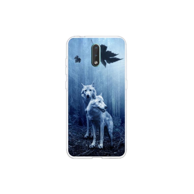 Zselés borító mmCase mobil Nokia 2.3 - farkasok az erdőben