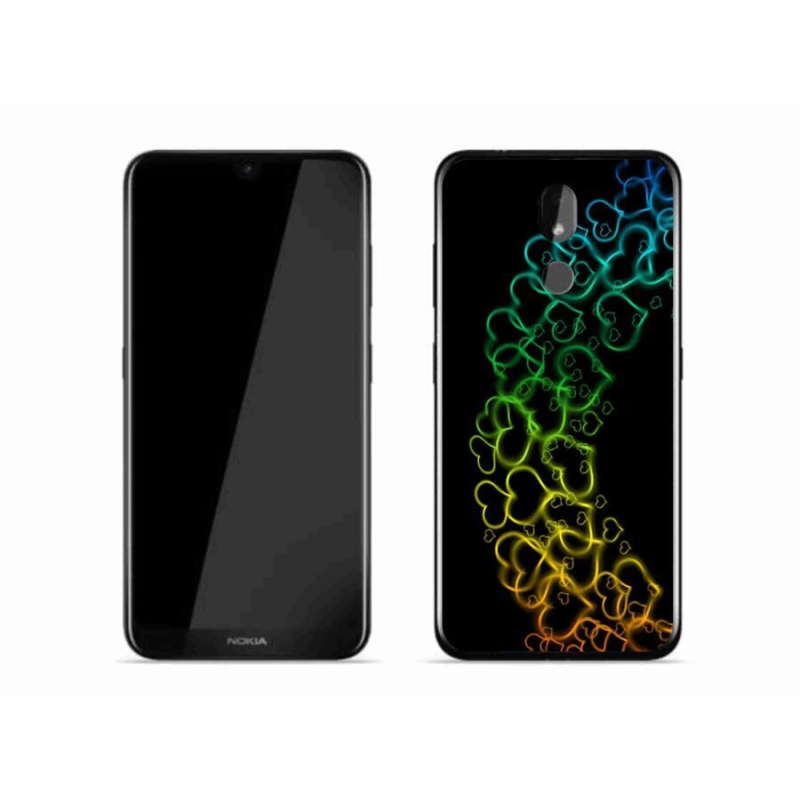 Zselés borító mmCase mobiltelefonhoz Nokia 3.2 - színes szívek