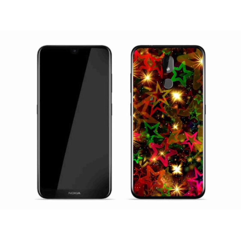 Gél borító mmCase mobiltelefonhoz Nokia 3.2 - színes csillagok