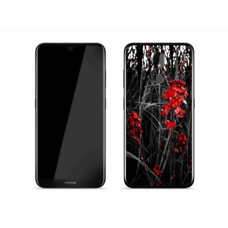 Zselés borítás mmCase Nokia 3.2 - piros növényhez