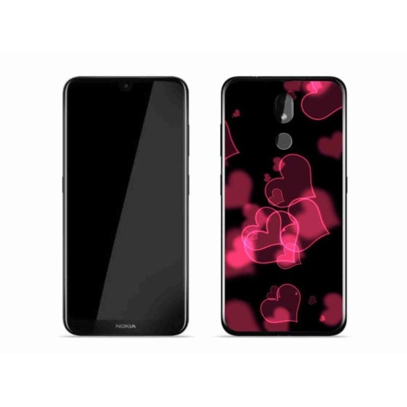 Zselés borítás mmCase a Nokia 3.2 készülékhez - piros szívek
