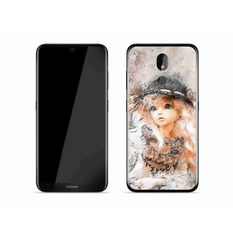 Zselés borító mmCase mobiltelefonhoz Nokia 3.2 - lány kalappal