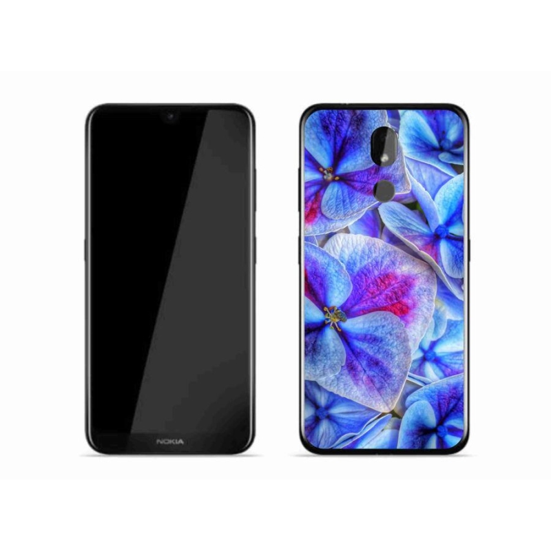 Zselés borító mmCase mobiltelefonhoz Nokia 3.2 - kék virágok 1