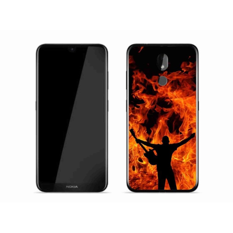 Zselés borító mmCase mobil Nokia 3.2 - zenész és tűz