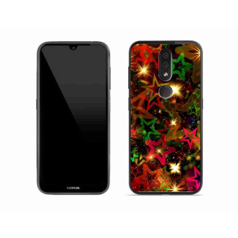 Gél borító mmCase mobiltelefonhoz Nokia 4.2 - színes csillagok