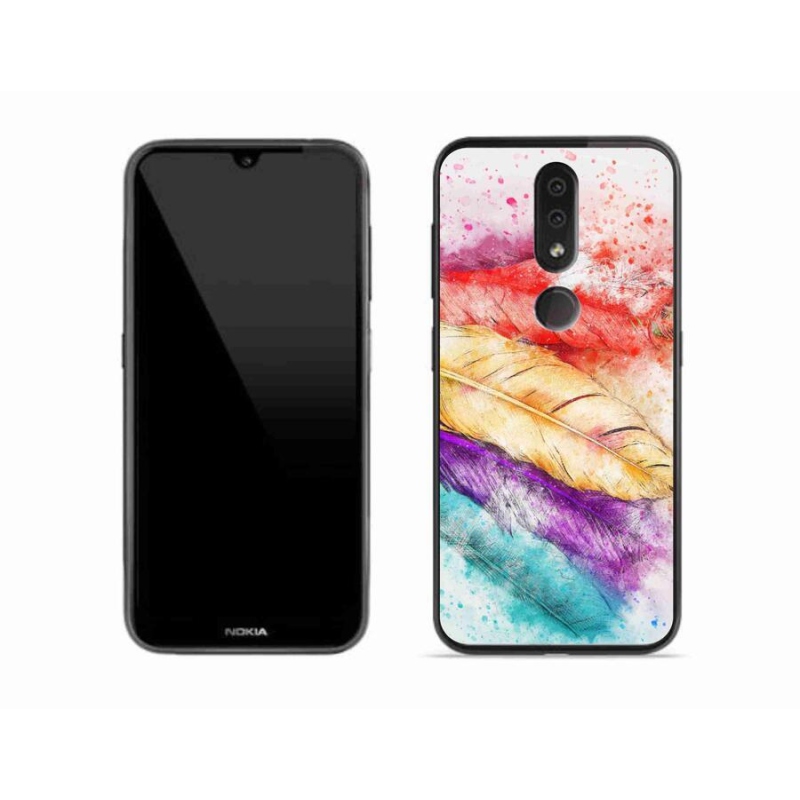 Zselés borító mmCase mobiltelefonhoz Nokia 4.2 - színes toll