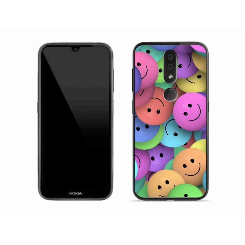 Zselés borító mmCase mobiltelefonhoz Nokia 4.2 - színes smiley-k