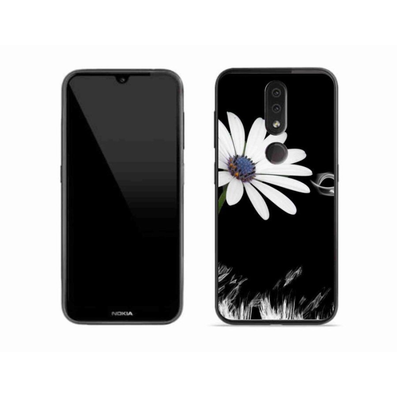 Zselés borítás mmCase Nokia 4.2 készülékhez - fehér virág