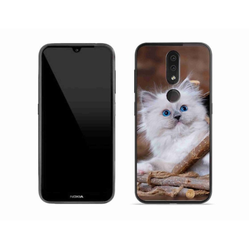 Gél borítás mmCase a Nokia 4.2 készülékhez - fehér cica
