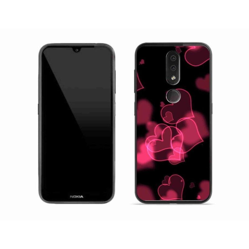 Zselés borítás mmCase a Nokia 4.2 készülékhez - piros szívek