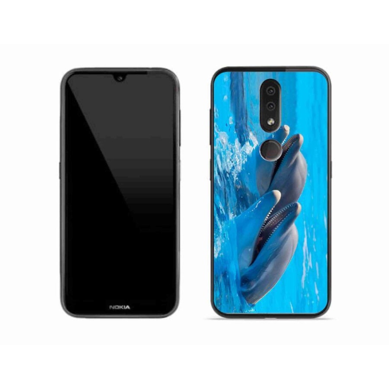 Zselés borítás mmCase mobiltelefonhoz Nokia 4.2 - delfinek