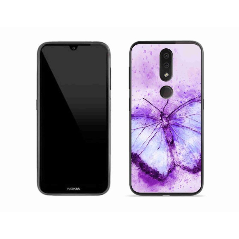 Zselés borítás mmCase a Nokia 4.2 készülékhez - lila pillangó