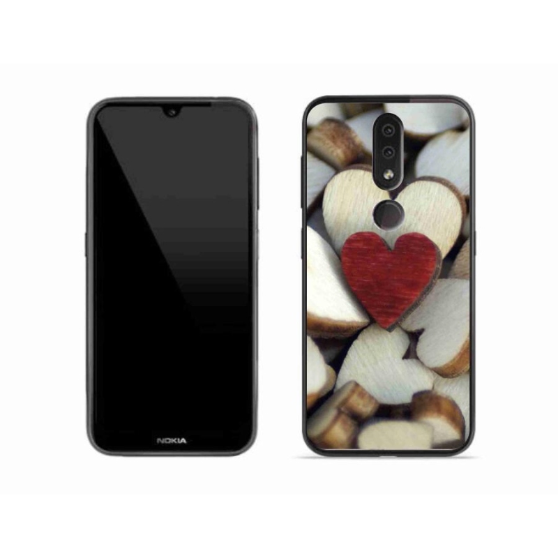 Gél borítás mmCase a Nokia 4.2 készülékhez - gravírozott piros szív