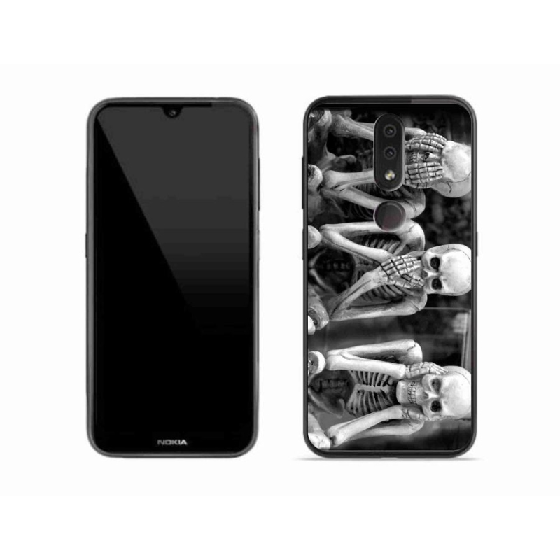 Zselés borító mmCase mobil Nokia 4.2 - csontvázakhoz