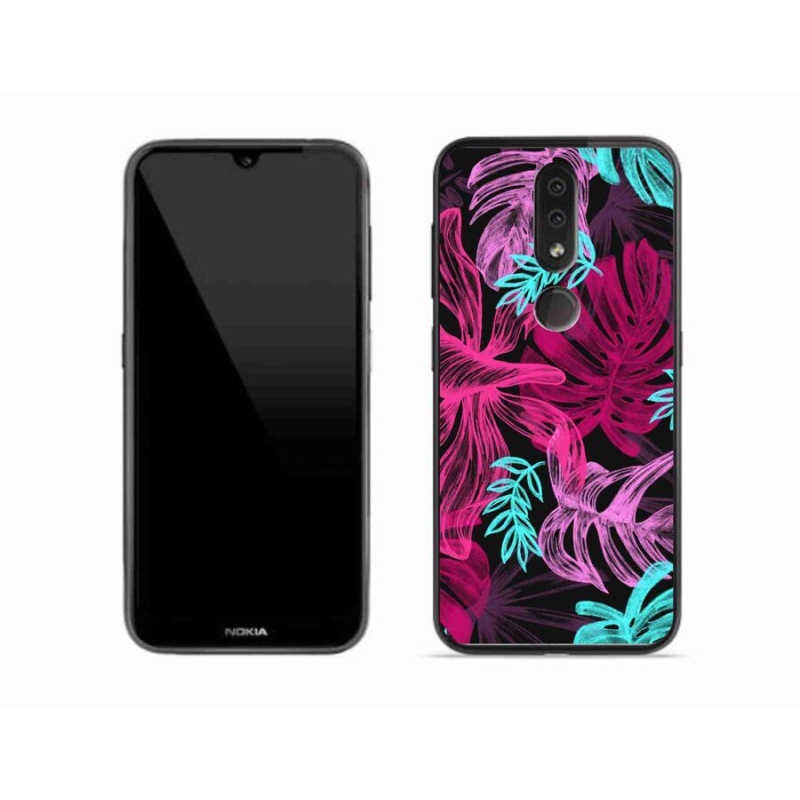 Zselés borító mmCase mobiltelefonhoz Nokia 4.2 - virágok 1