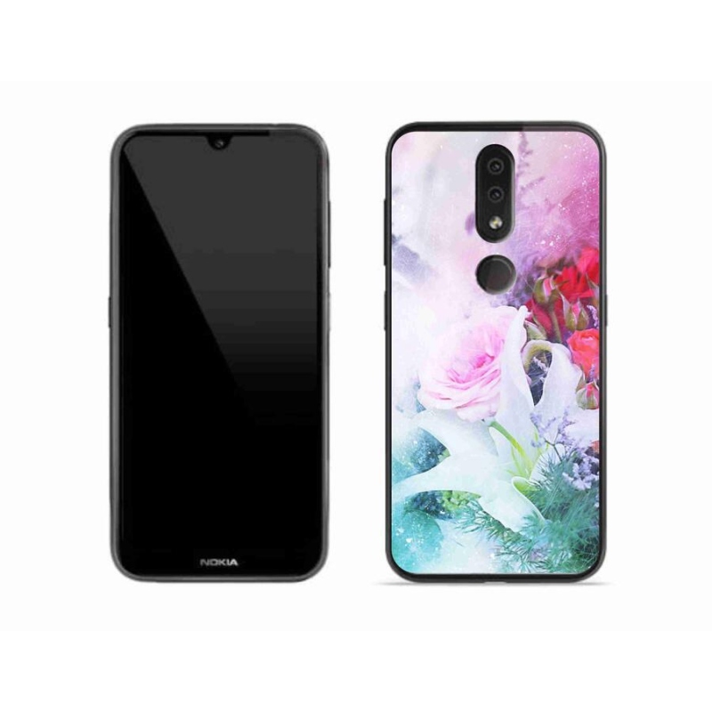 Gél borító mmCase mobiltelefonhoz Nokia 4.2 - virágok 4