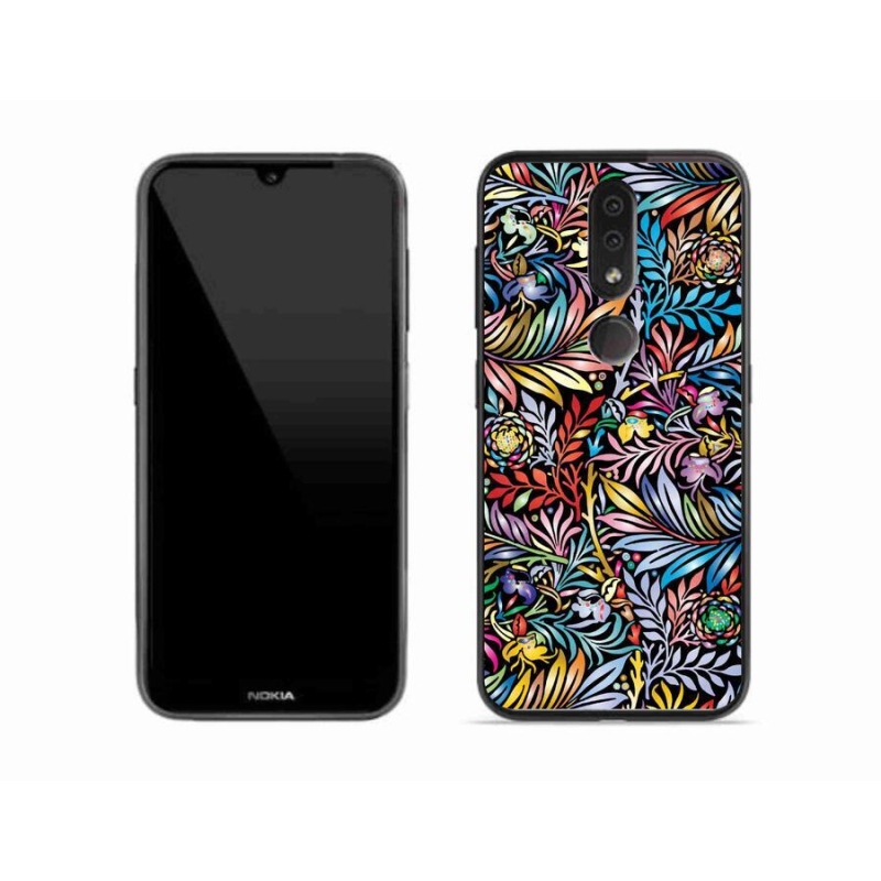 Gél borító mmCase mobiltelefonhoz Nokia 4.2 - virágok 5