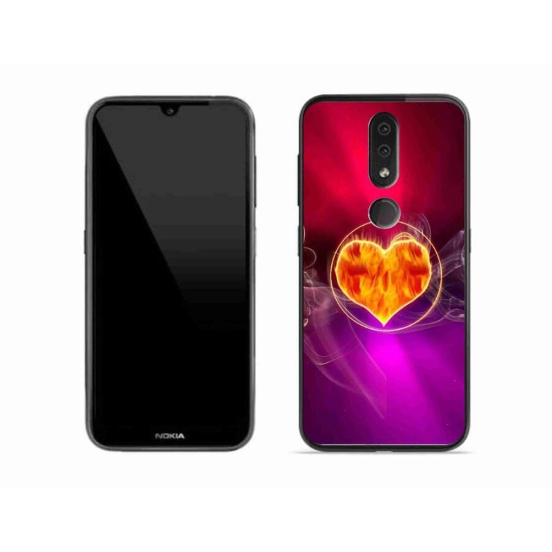 Zselés borítás mmCase a Nokia 4.2 készülékhez - tüzes szív