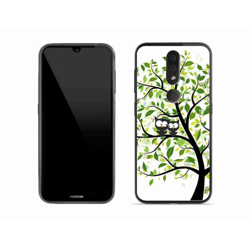 Zselés borító mmCase mobiltelefonhoz Nokia 4.2 - baglyok a fán