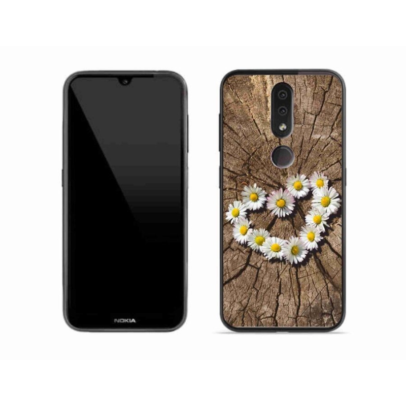 Zselés borító mmCase mobiltelefonhoz Nokia 4.2 - Százszorszépek szíve