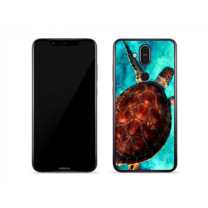 Zselés borítás mmCase mobiltelefonhoz Nokia 7.1 Plus - teknősbéka