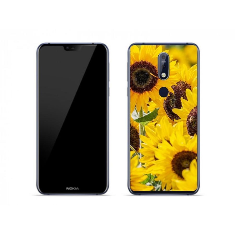Zselés borítás mmCase a Nokia 7.1 készülékhez - Napraforgó