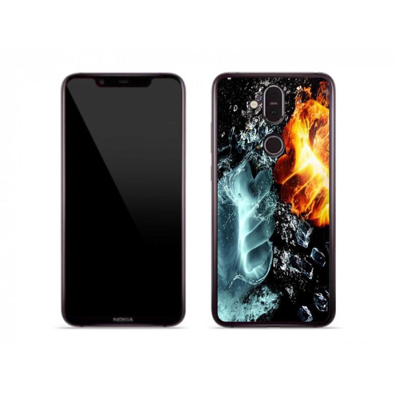 Zselés borítás mmCase a Nokia 8.1 számára - víz és tűz