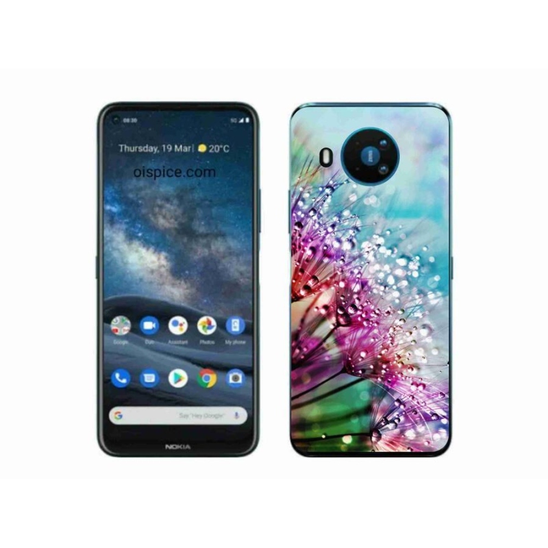 Zselés borító mmCase mobiltelefonhoz Nokia 8.3 5G - színes virágok