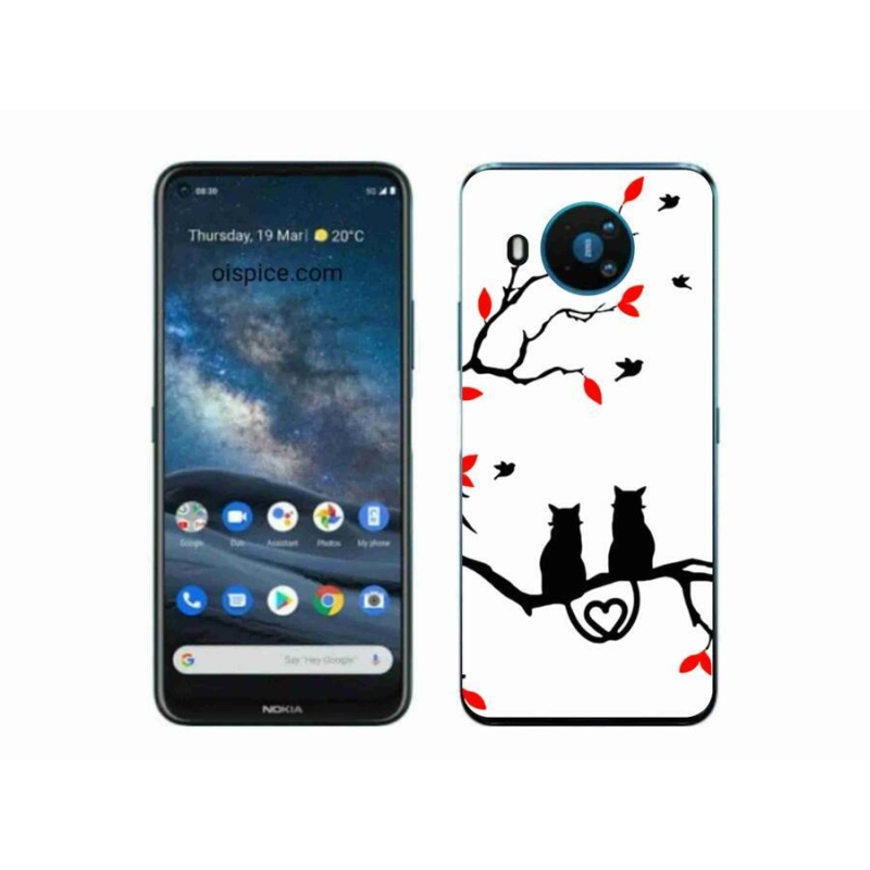 Zselés borítás mmCase a Nokia 8.3 5G készülékhez - macska szeretet