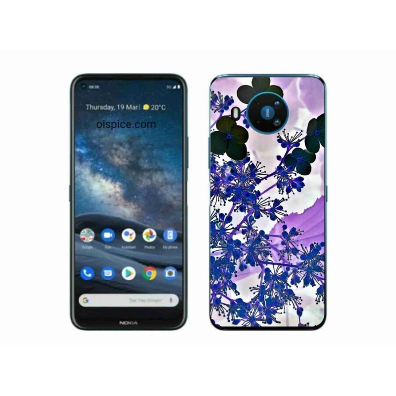 Zselés borító mmCase mobiltelefonhoz Nokia 8.3 5G - hortenzia virág