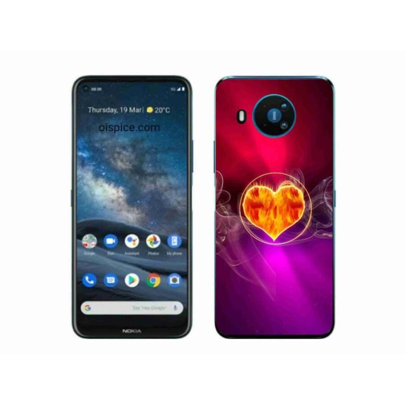 Zselés borítás mmCase a Nokia 8.3 5G készülékhez - tüzes szív
