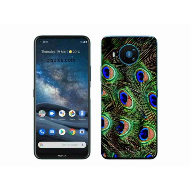Zselés borítás mmCase a Nokia 8.3 5G készülékhez - pávatoll