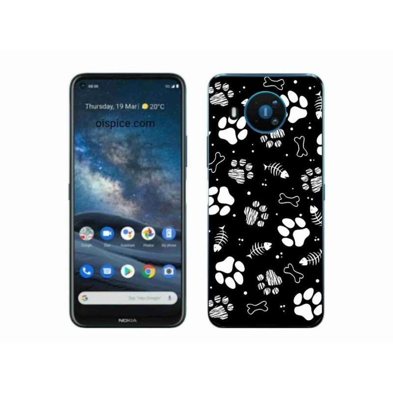 Zselés borítás mmCase a Nokia 8.3 5G készülékhez - kutyamancsok