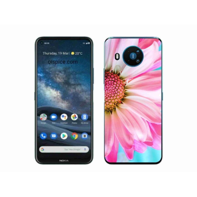 Zselés borítás mmCase a Nokia 8.3 5G készülékhez - rózsaszín virág