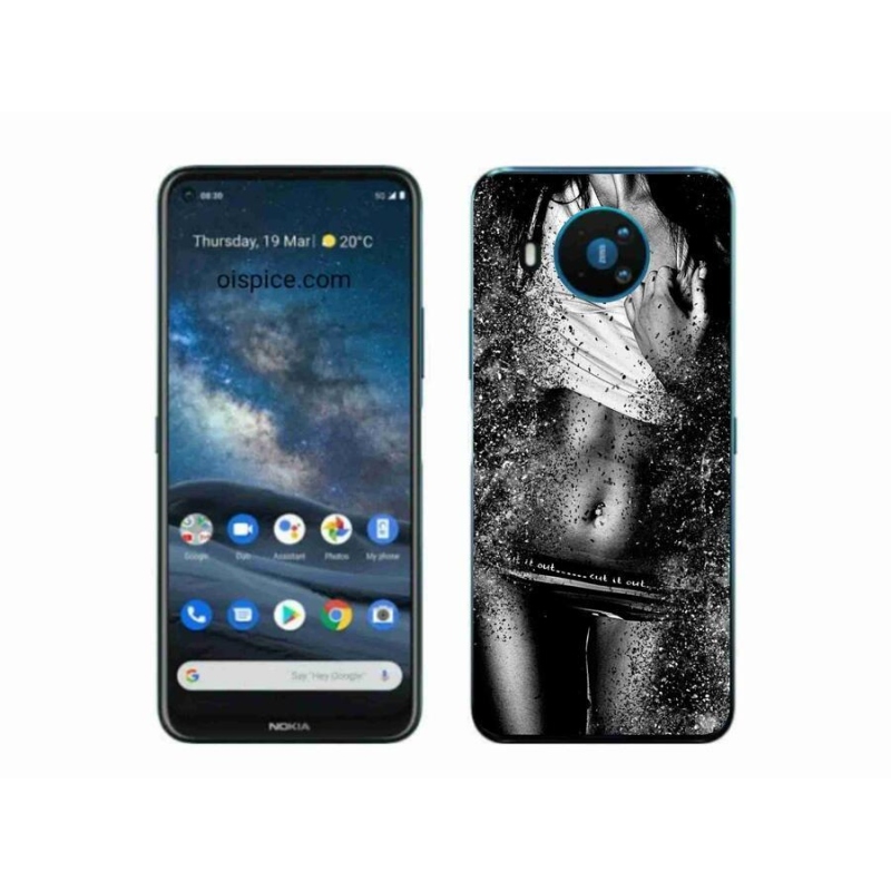 Zselés borítás mmCase a Nokia 8.3 5G készülékhez - szexi nő 1