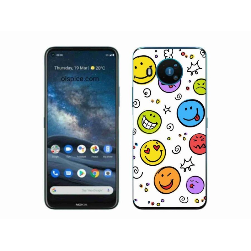 Zselés borító mmCase a Nokia 8.3 5G készülékhez - smiley-k