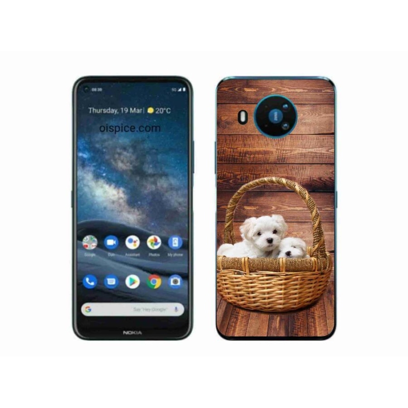 Zselés borítás mmCase a Nokia 8.3 5G készülékhez - kölyökkutyák