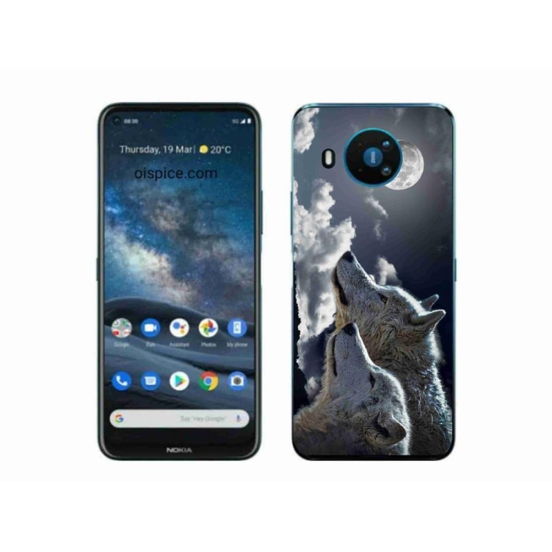 Zselés borítás mmCase a Nokia 8.3 5G készülékhez - farkasok