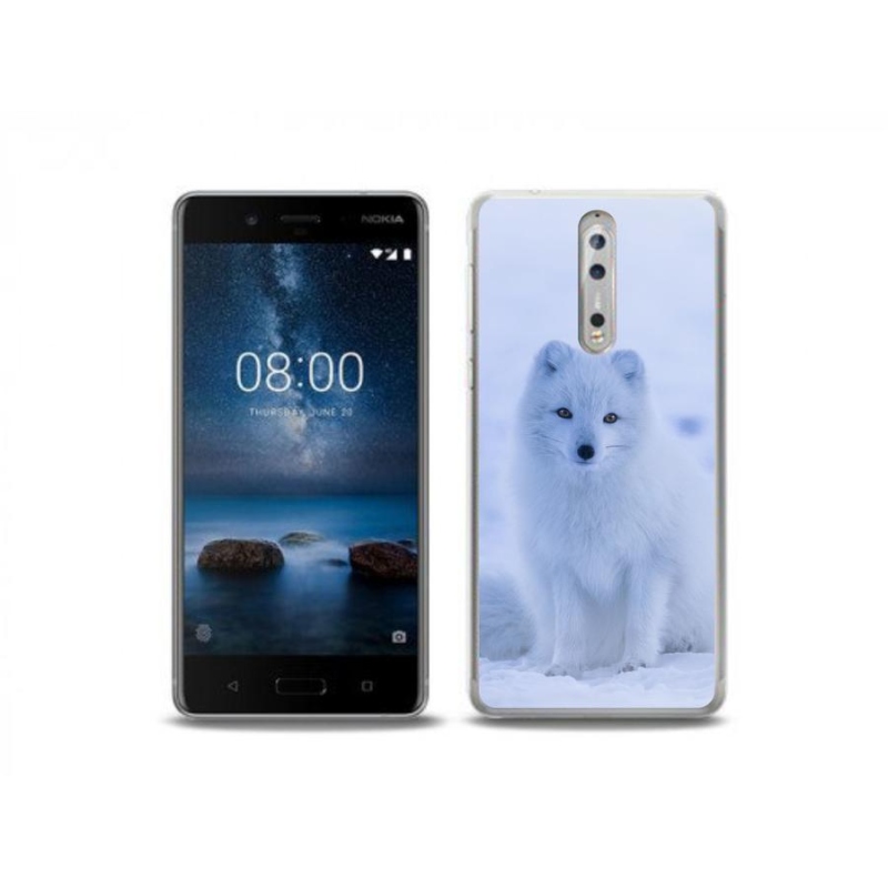 Zselés borítás mmCase a Nokia 8-hoz - polár róka