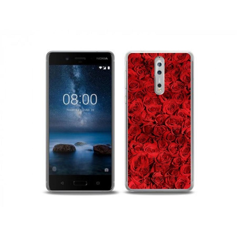 Zselés borítás mmCase a Nokia 8-hoz - rózsaszínű