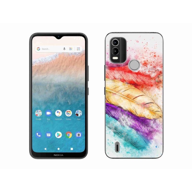 Zselés borítás mmCase mobiltelefonhoz Nokia C21 Plus - színes toll