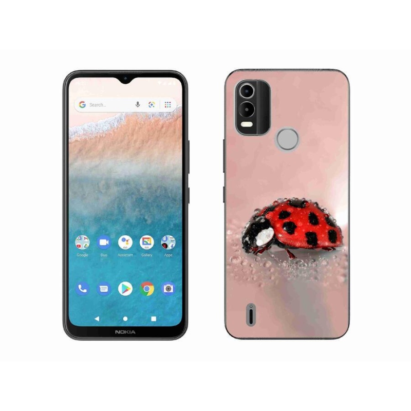 Zselés borítás mmCase mobiltelefonhoz Nokia C21 Plus - katicabogár