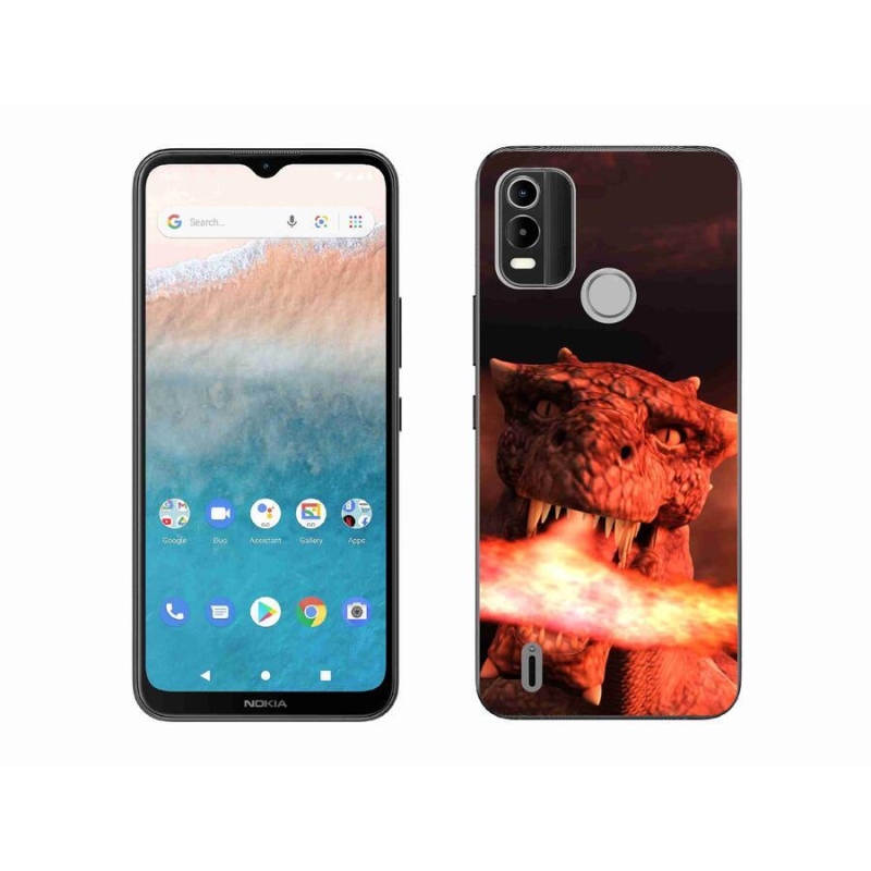 Zselés borítás mmCase mobiltelefonhoz Nokia C21 Plus - sárkány