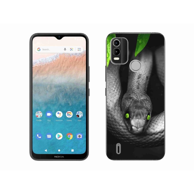 Zselés borítás mmCase mobiltelefonhoz Nokia C21 Plus - kígyó