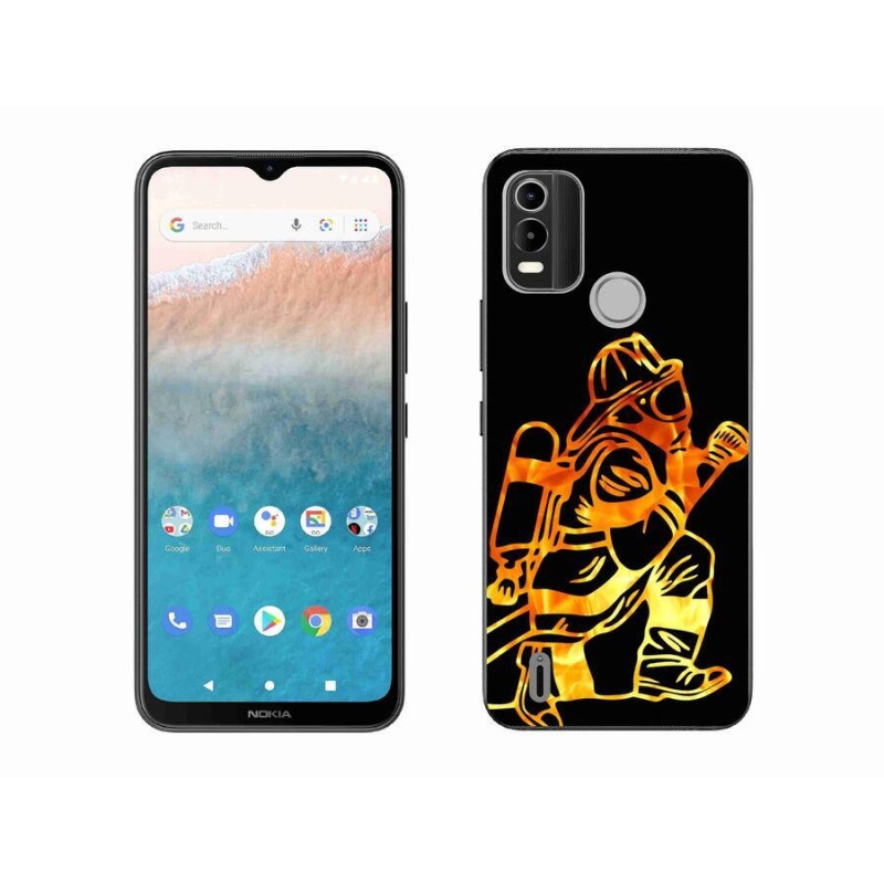 Zselés borítás mmCase mobiltelefonhoz Nokia C21 Plus - tűzoltó 1
