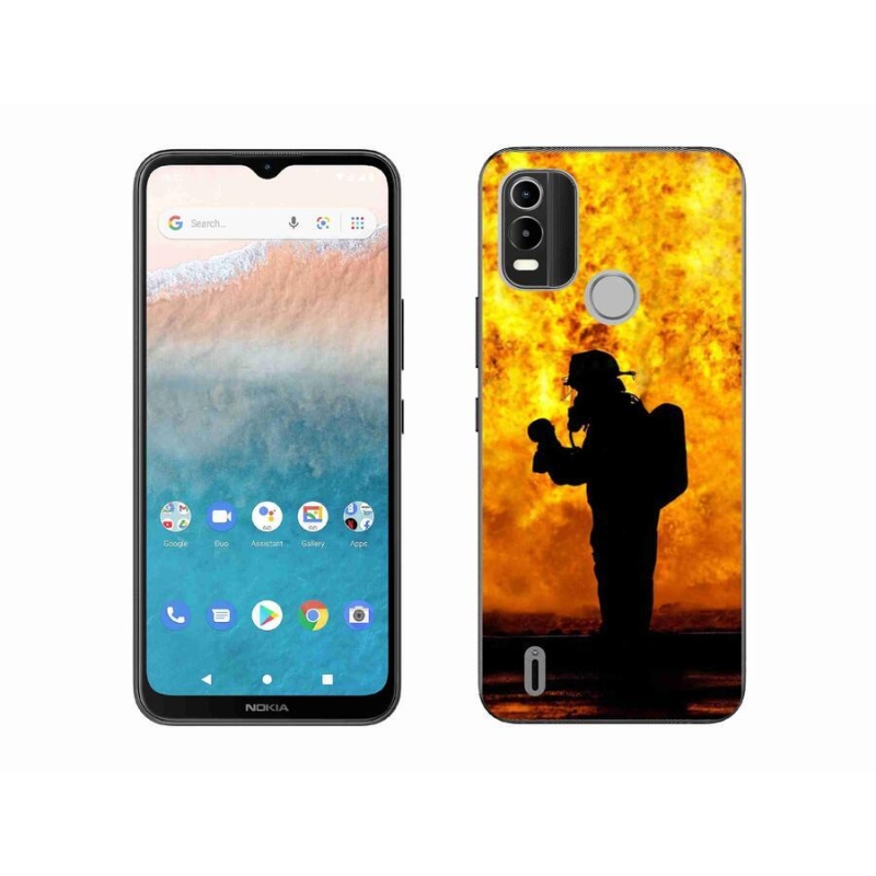 Zselés borítás mmCase mobiltelefonhoz Nokia C21 Plus - tűzoltó