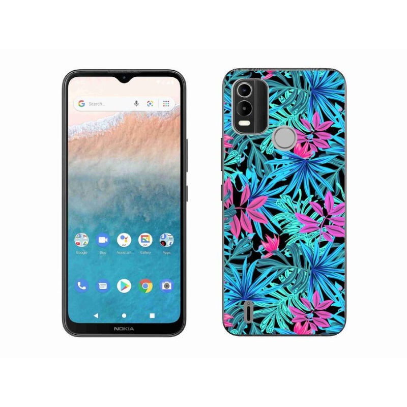 Zselés borítás mmCase mobiltelefonhoz Nokia C21 Plus - virágok 3