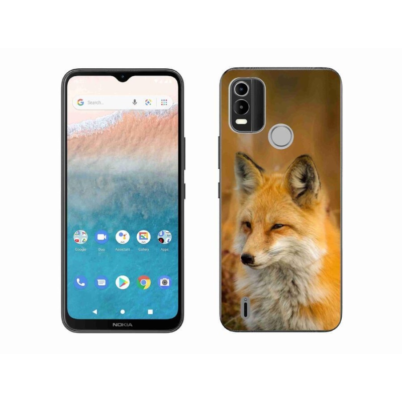 Zselés borítás mmCase mobiltelefonhoz Nokia C21 Plus - róka